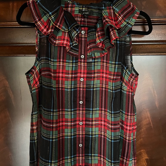 JCrew Sleeveless ruffle-collar top AU262 - Picture 5 of 6